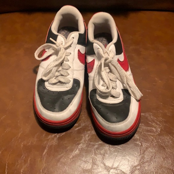 RARE vintage NIKE AIR FORCE 1 XXV '82 Shoes Black Red White 314192-162 - Picture 3 of 9